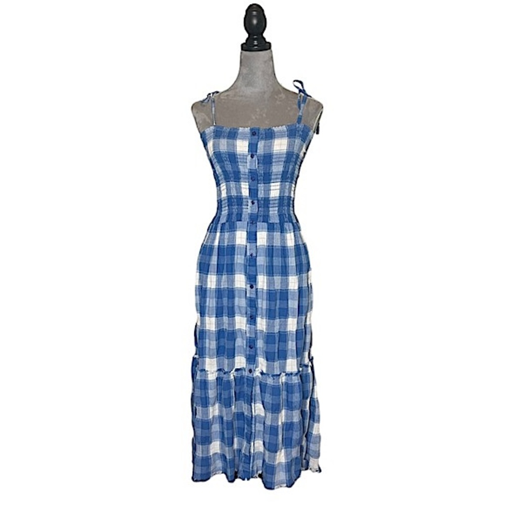 Picnic Plaid Gingham Smocked Sundress